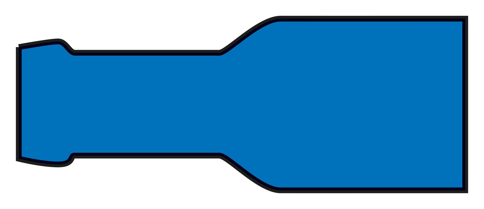 Teljesen szigetelt lapos csúszósaru – 6,3 mm, kék (1,5–2,5 mm²)