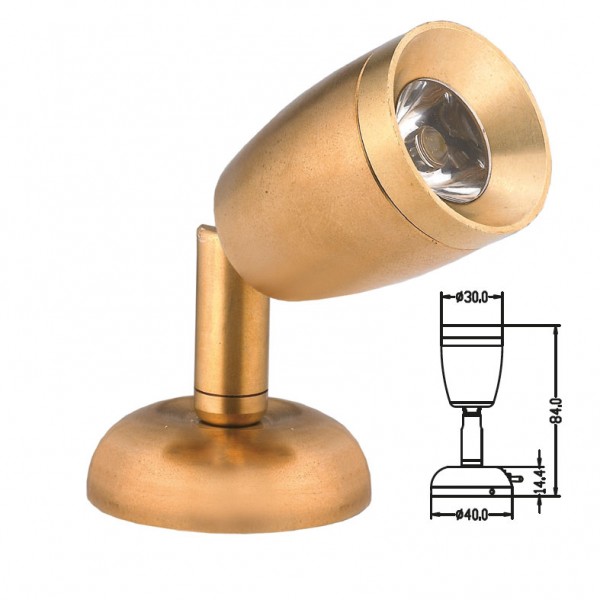 LED Mini olvasólámpa – Krómozott