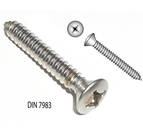 Lencsefejű facsavar DIN 7983 – B 3,5 x 16 12db