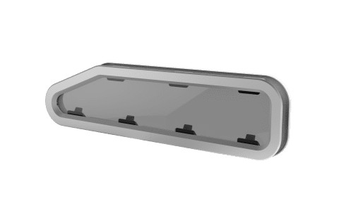 Lewmar Standard nyitható hajóablak, 4L méret, elefántcsont belső keret – 4L méret / elefántcsont / 195 × 708 mm