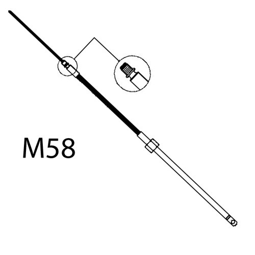 M58 Kormánykábel – 12' / 3,66 m