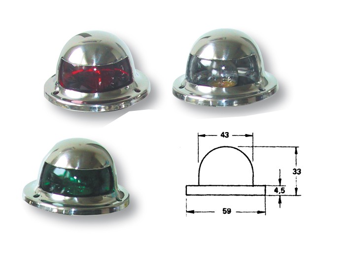 Niro fedélzeti farfény 135°, 12 V, 3 W