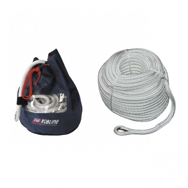 Ólombetétes poliészter horgonykötél (fehér) – Fehér 50m x 14mm ólom:16m