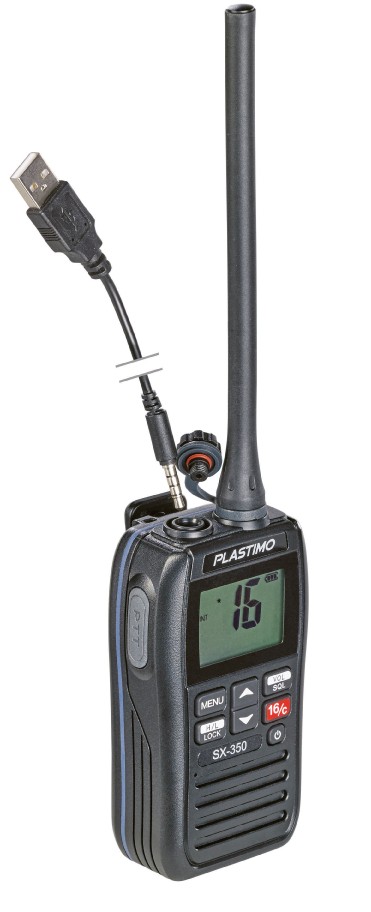 Plastimo SX-350+ úszó, vízálló kézi URH (VHF) rádió