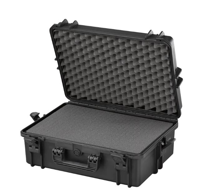 Vízálló műszerkoffer habszivacs betéttel (belső 500×350×194 mm)