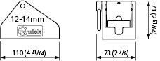 Láncstopper Quick, rozsdamentes, legfeljebb 8 mm-es lánchoz – Maximum 8 mm-es lánchoz