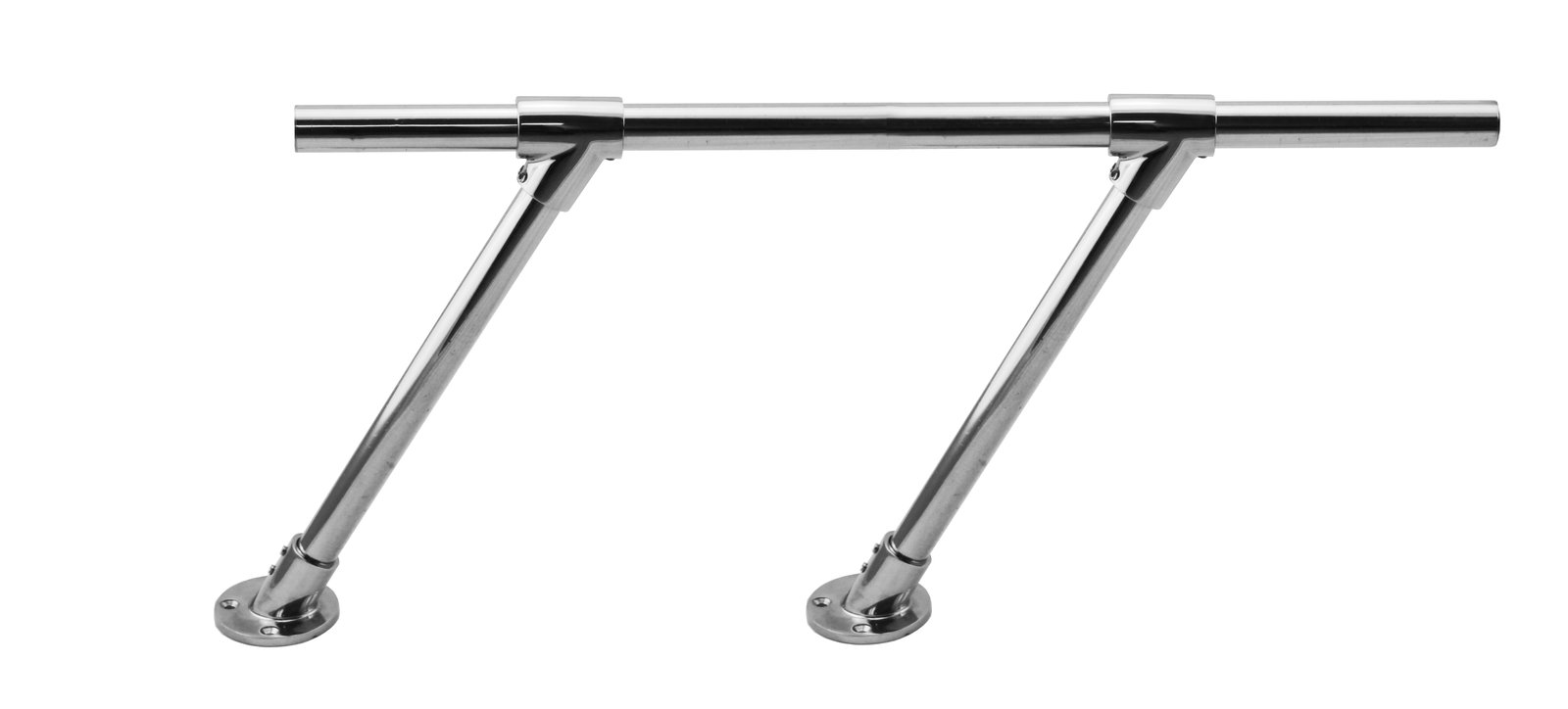 Relingláb kerek talppal, rozsdamentes A4, Ø22 mm, 45° – 7/8 coll kerek