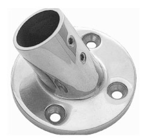 Relingláb kerek talppal, rozsdamentes A4, Ø25 mm, 60° – 1 coll kerek