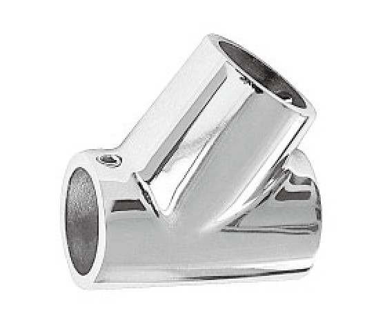A4 rozsdamentes reling T-idom 60°, univerzális, 22 mm csőhöz – 7/8 coll 60 fok univerzális