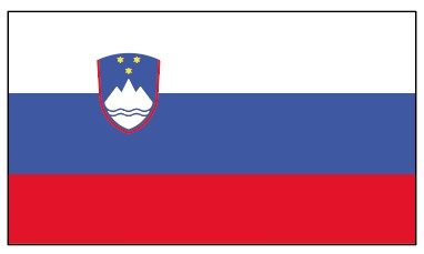 Szlovén hajózászló 30 x 45 cm