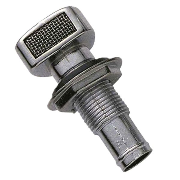 Krómozott réz tank szuszogó, hosszú menet – egyenes / 23 mm menet / 15 mm csőcsonk