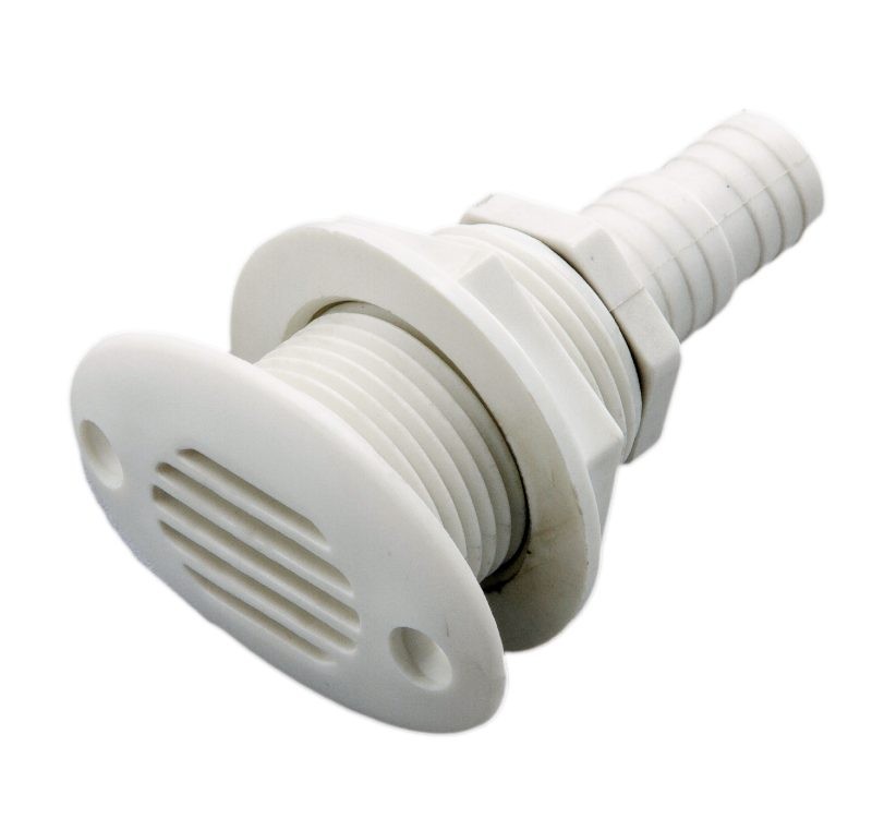 Fehér műanyag tank szellőző, ovális, egyenes – ovális fej 60 mm / egyenes / 16 mm csőhöz