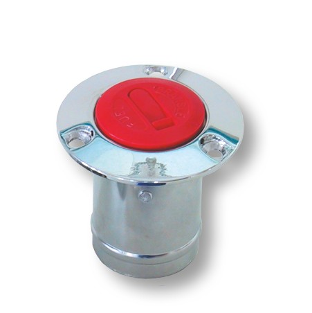 Krómozott fedélzeti tankbetöltő csonk, 50 mm – üzemanyag / 50 mm tömlő / 70 mm