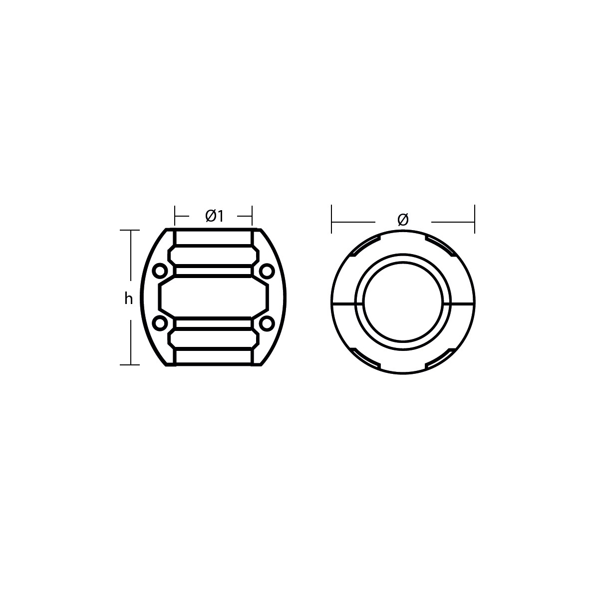 Tengely cink anód – Átmérő: 60 mm