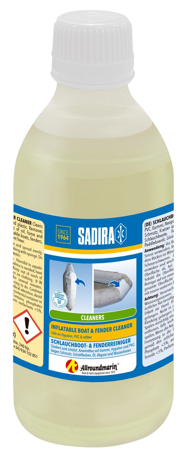 Sadira gumicsónak- és fendertisztító – 250 ml