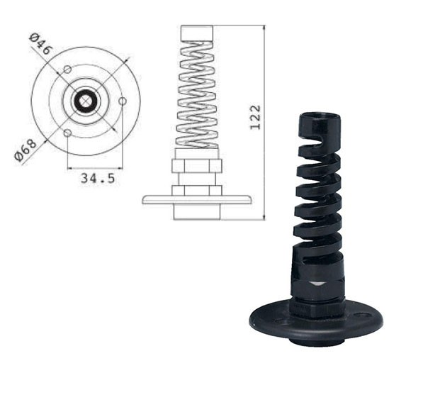 Ultraflex hidraulikus kábel átvezető rugó