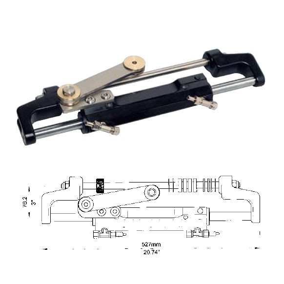 Ultraflex UC128-OBF/3 hidraulikus kormányhenger külmotorhoz – UC128-OBF/3 / 120 ccm / jobb konzol