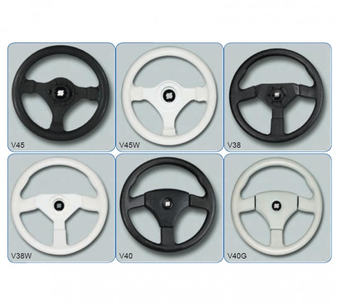 Ultraflex V38W hajókormány kerék, 350 mm, fehér, puha tapintású markolattal