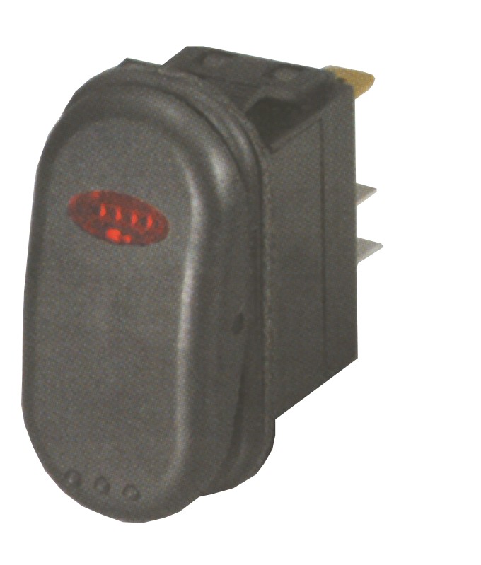 Vízálló LED-es billenőkapcsoló, be-ki, 12 V