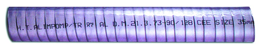 Vízcső PVC, fémspirállal – 12 mm