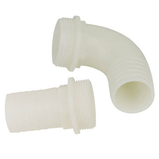 Víztartály töltőcsatlakozó 1 1/2” x 38 mm, 90° könyök – 90 fokos