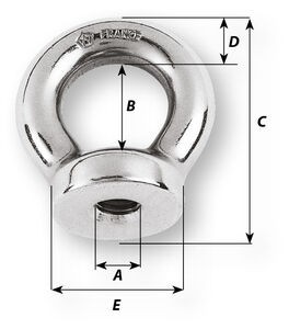 Wichard gyűrűsanya A4 AISI316 – 2200 kg