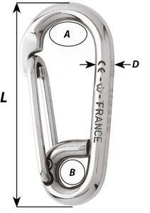 Wichard karabínerhorog fix szemmel – Hossz: 60 mm