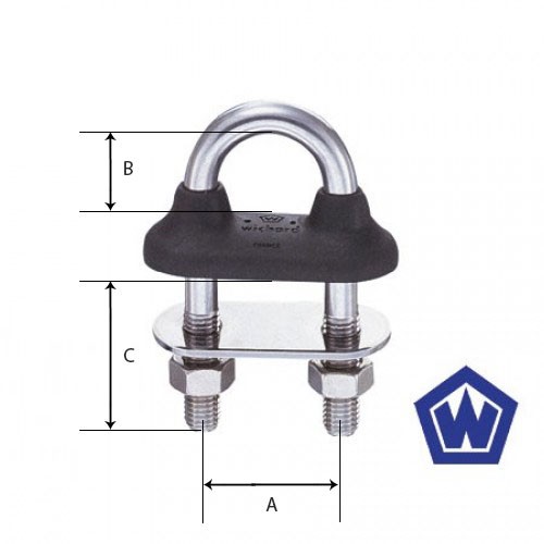 Wichard vonószem gumibetéttel – Átmérő:8mm Hossz:80mm