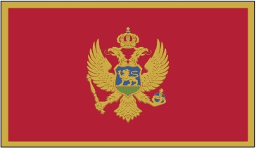 Montenegrói hajózászló 20 x 30 cm – Montenegro 20 x 30 cm