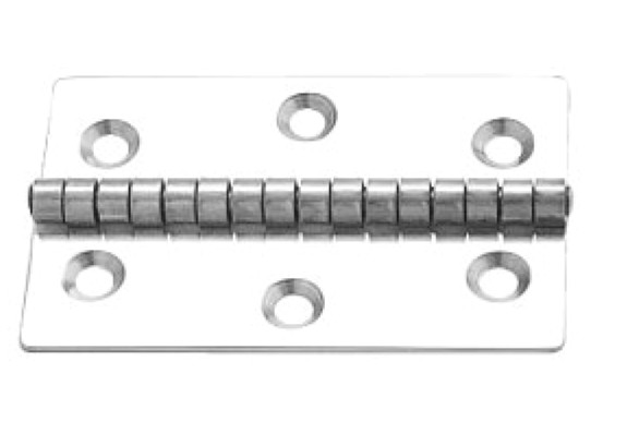 Zsanér többrészes csuklóval, rozsdamentes A2 50 × 80 mm – 50 × 80 × 1,5 mm
